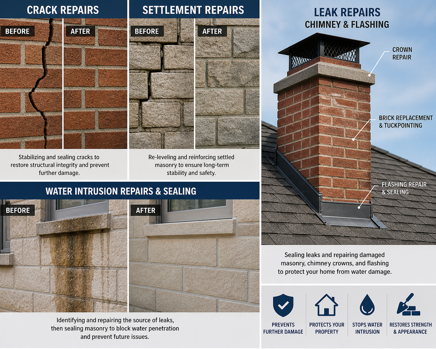 Crack Settlement and Leak Repairs